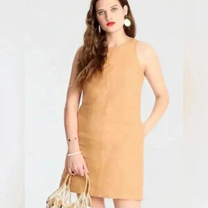 J. Crew Button-back linen shift dress Sz Small